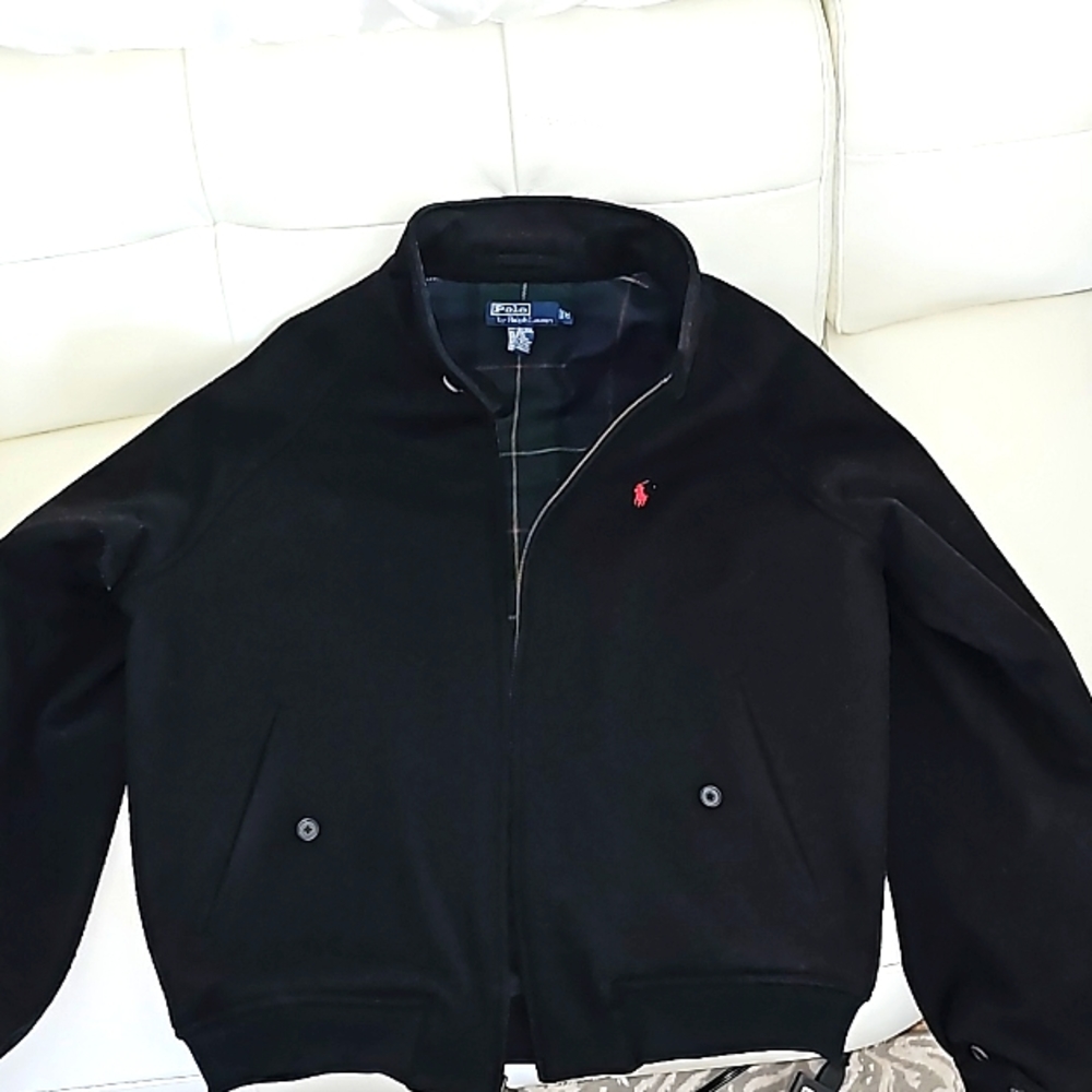 Polo wool zip up jacket.